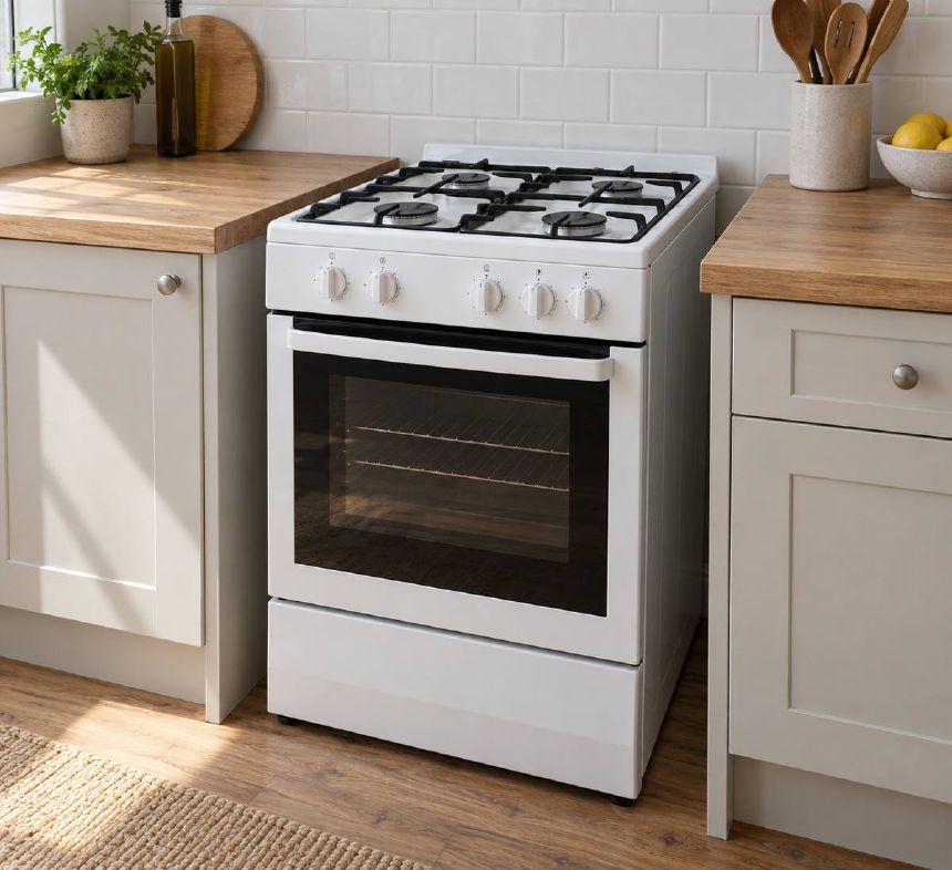 Aragaz compact intre corpuri de mobilier de bucatarie