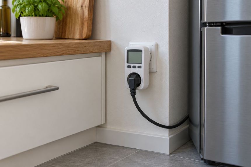 Masurarea energiei consumate de frigider cu un contor de priza