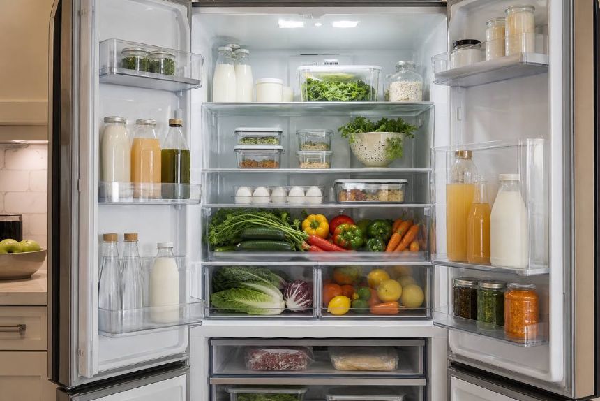 Interior organizat al unei combine frigorifice