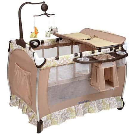 Patut Krausman Golden Flowers DeLuxe cu 2 niveluri, Bej