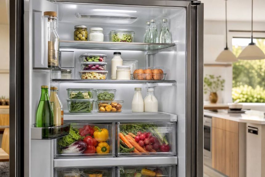 Interior organizat al unei combine frigorifice