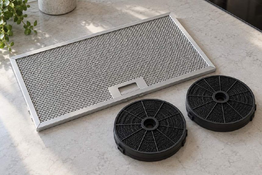 Filtru metalic si doua filtre de carbon pentru hota